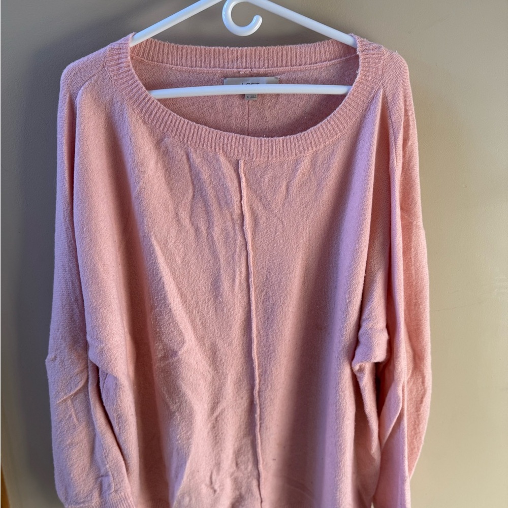 XL Loft Cozy Pink Sweater